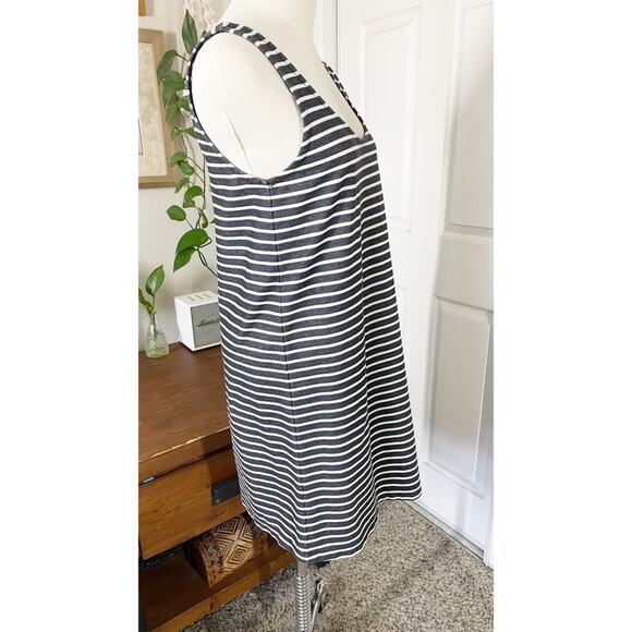 Madewell Striped Mini Slip Dress Tan/Black/White Size Small - Picture 6 of 9